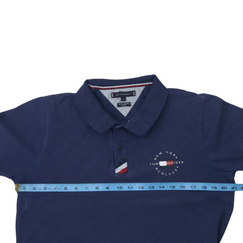 Tommy Hilfiger Men's Navy Blue Slim Fit Organic Cotton Polo L