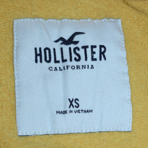 Mens UK Size XS Hollister Yellow Pullover Sweatshirt