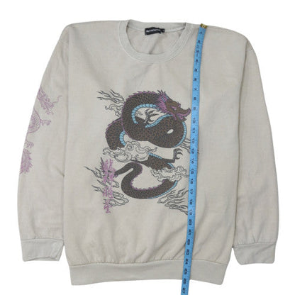 Womens UK Size S PRETTYLITTLETHING Beige Pullover Sweatshirt