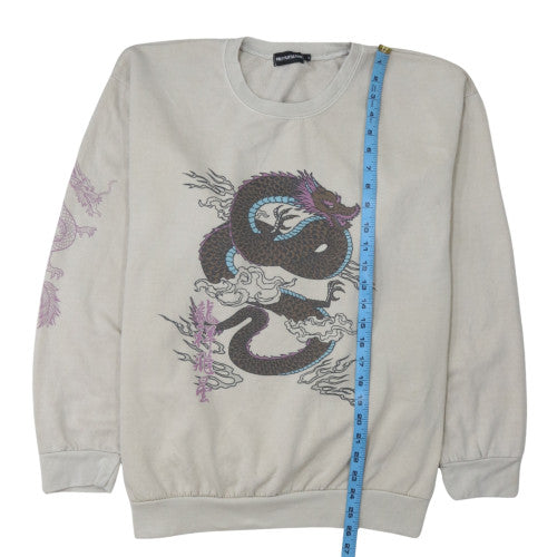 Womens UK Size S PRETTYLITTLETHING Beige Pullover Sweatshirt