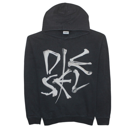 Mens UK Size XL Diesel Black Pullover Hoodie