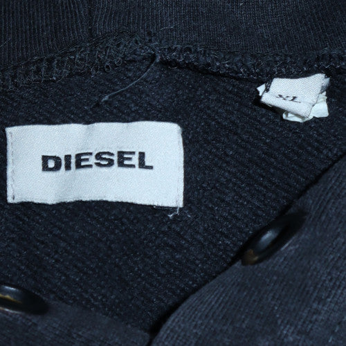 Mens UK Size XL Diesel Black Pullover Hoodie