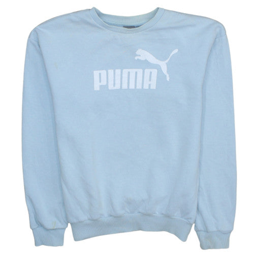 Mens UK Size S PUMA Blue Pullover Sweatshirt