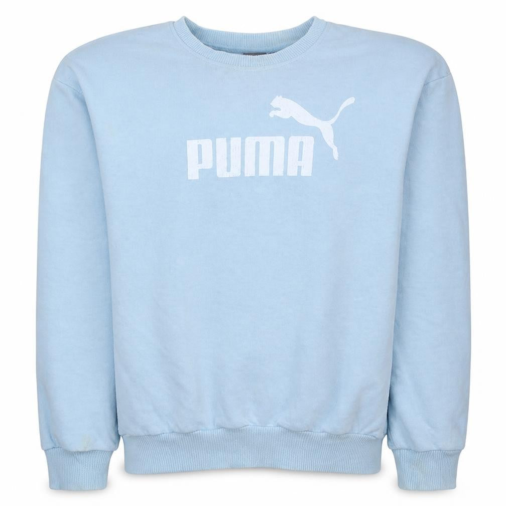 Mens UK Size S PUMA Blue Pullover Sweatshirt