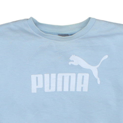 Mens UK Size S PUMA Blue Pullover Sweatshirt