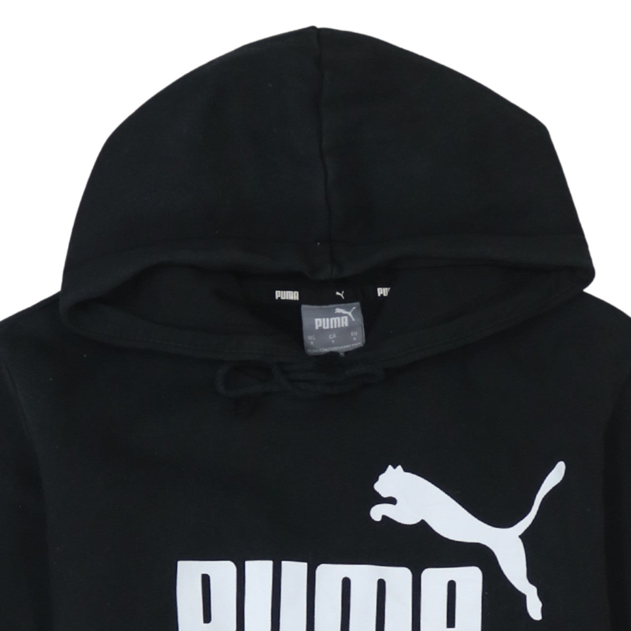 Mens UK Size S PUMA Black Pullover Hoodie