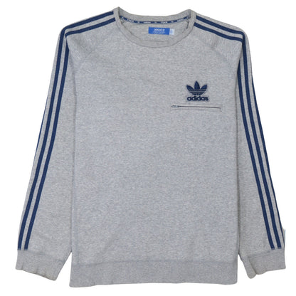 Mens UK Size L adidas Grey Pullover Sweatshirt