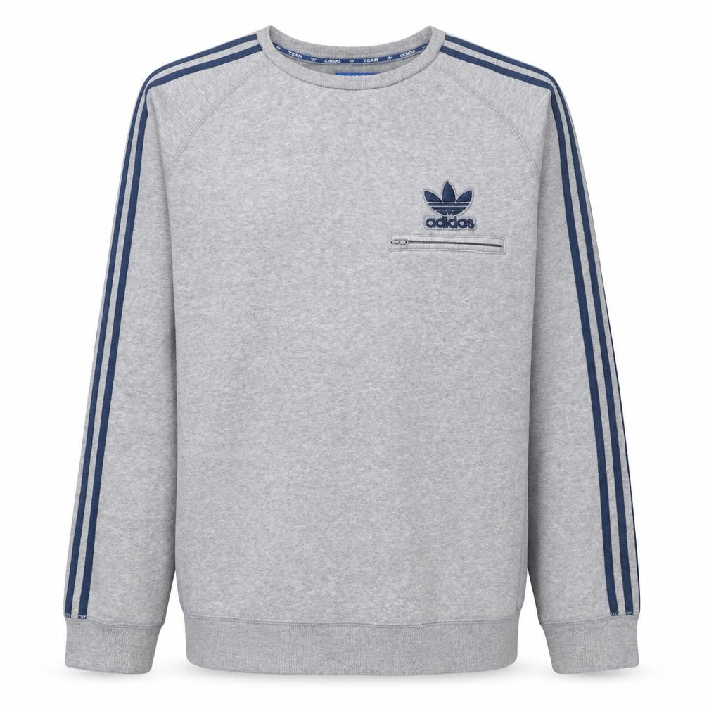 Mens UK Size L adidas Grey Pullover Sweatshirt