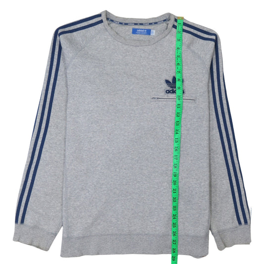 Mens UK Size L adidas Grey Pullover Sweatshirt