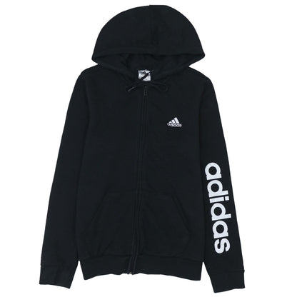 Womens UK Size S adidas Black Full Zip Hoodie