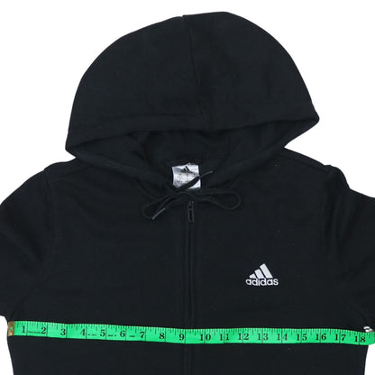 Womens UK Size S adidas Black Full Zip Hoodie