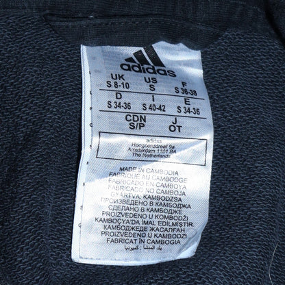 Womens UK Size S adidas Black Full Zip Hoodie