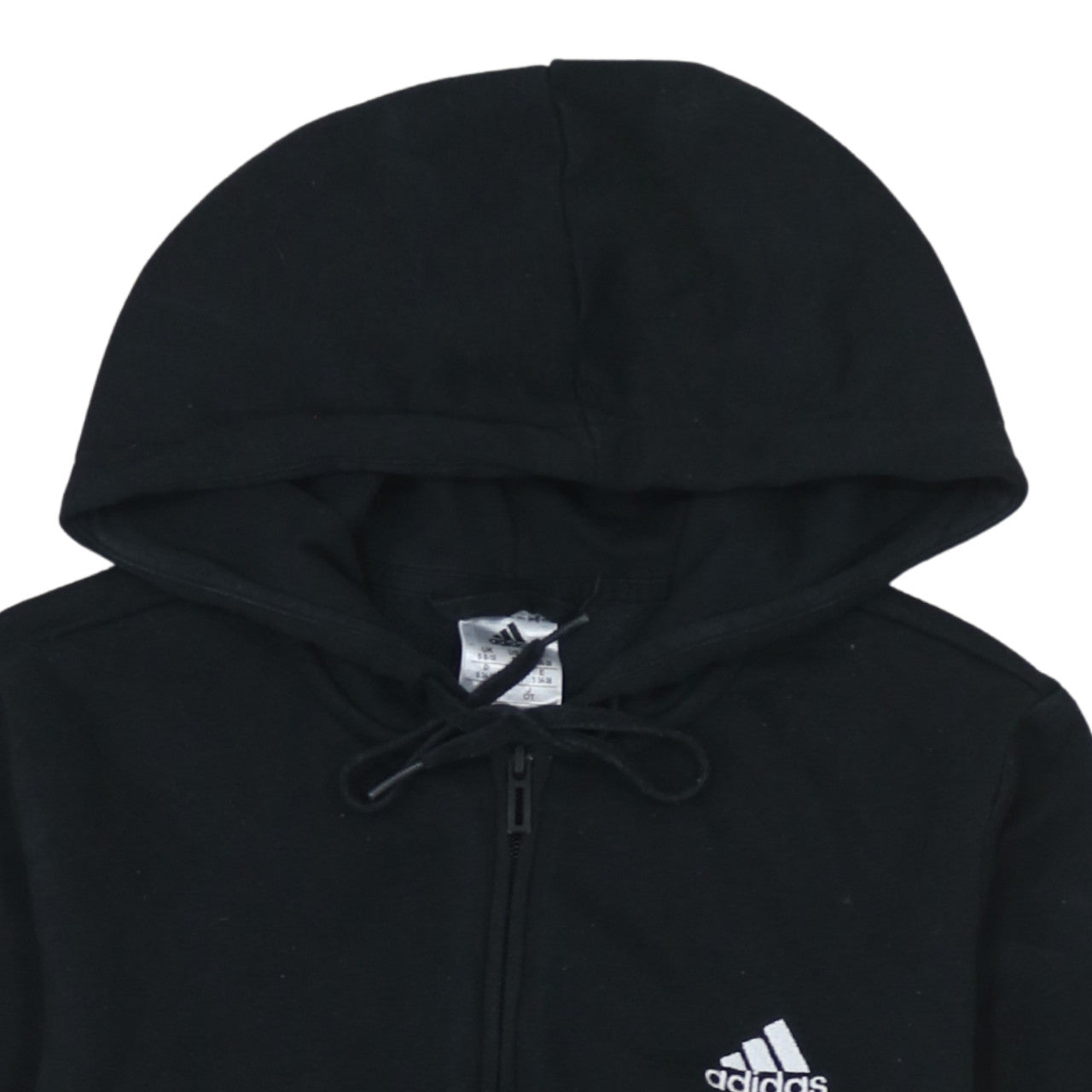 Womens UK Size S adidas Black Full Zip Hoodie