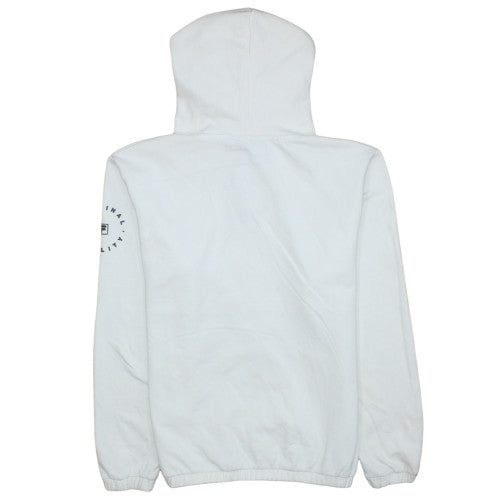 Mens UK Size M FILA White Pullover Hoodie
