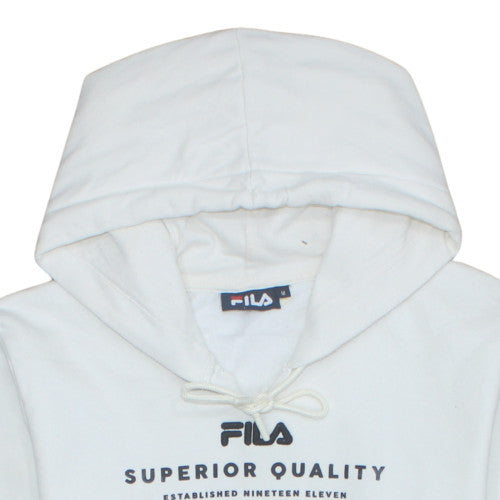 Mens UK Size M FILA White Pullover Hoodie