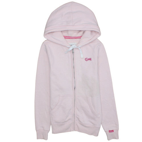 Womens UK Size S Diesel Pink Full Zip Hoodie