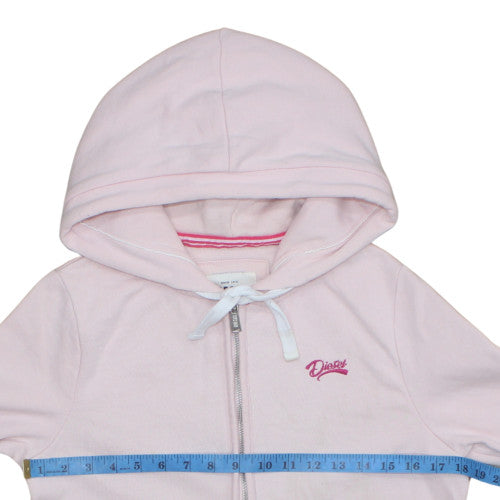 Womens UK Size S Diesel Pink Full Zip Hoodie