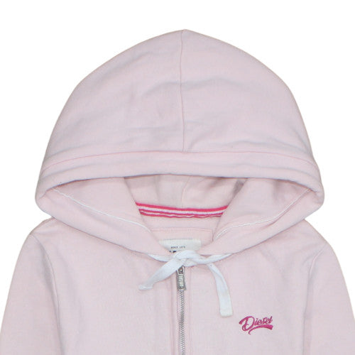 Womens UK Size S Diesel Pink Full Zip Hoodie