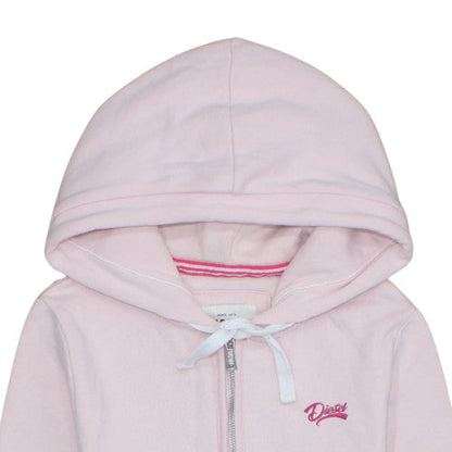 Womens UK Size S Diesel Pink Full Zip Hoodie