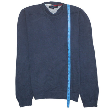 Mens UK Size L Tommy Hilfiger Blue Pullover Sweatshirt