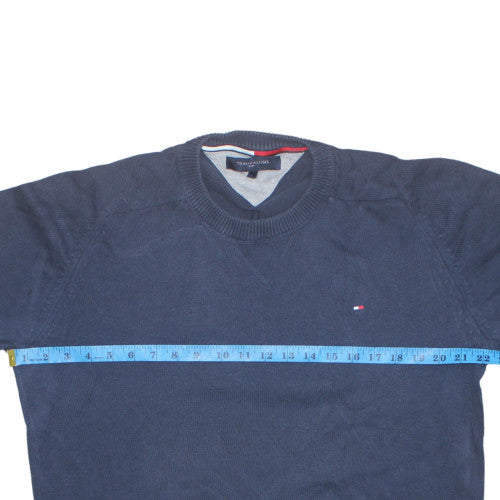 Mens UK Size L Tommy Hilfiger Blue Pullover Sweatshirt