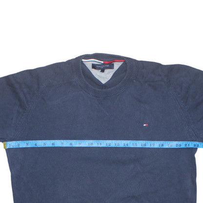Mens UK Size L Tommy Hilfiger Blue Pullover Sweatshirt