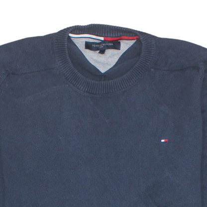 Mens UK Size L Tommy Hilfiger Blue Pullover Sweatshirt