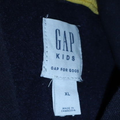GAP Kids Boys Navy Blue Pullover Hoodie XL 12-13 Years Cotton Blend