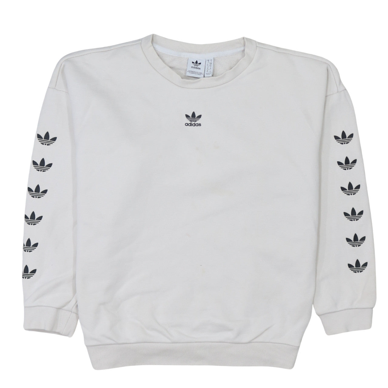 Womens UK Size 10 adidas White Pullover Sweatshirt
