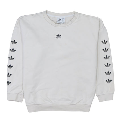 Womens UK Size 10 adidas White Pullover Sweatshirt