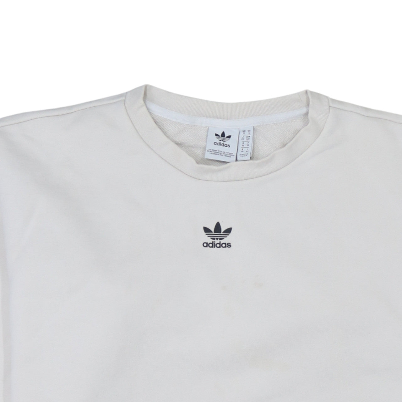Womens UK Size 10 adidas White Pullover Sweatshirt