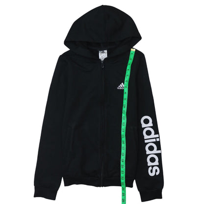 Womens UK Size S adidas Black Full Zip Hoodie