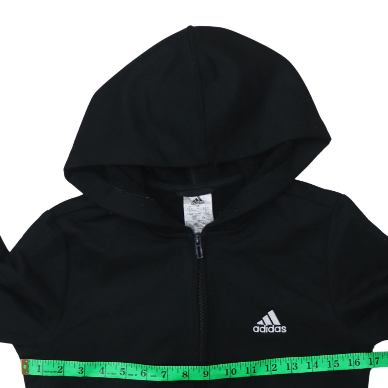 Womens UK Size S adidas Black Full Zip Hoodie