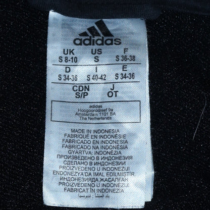 Womens UK Size S adidas Black Full Zip Hoodie