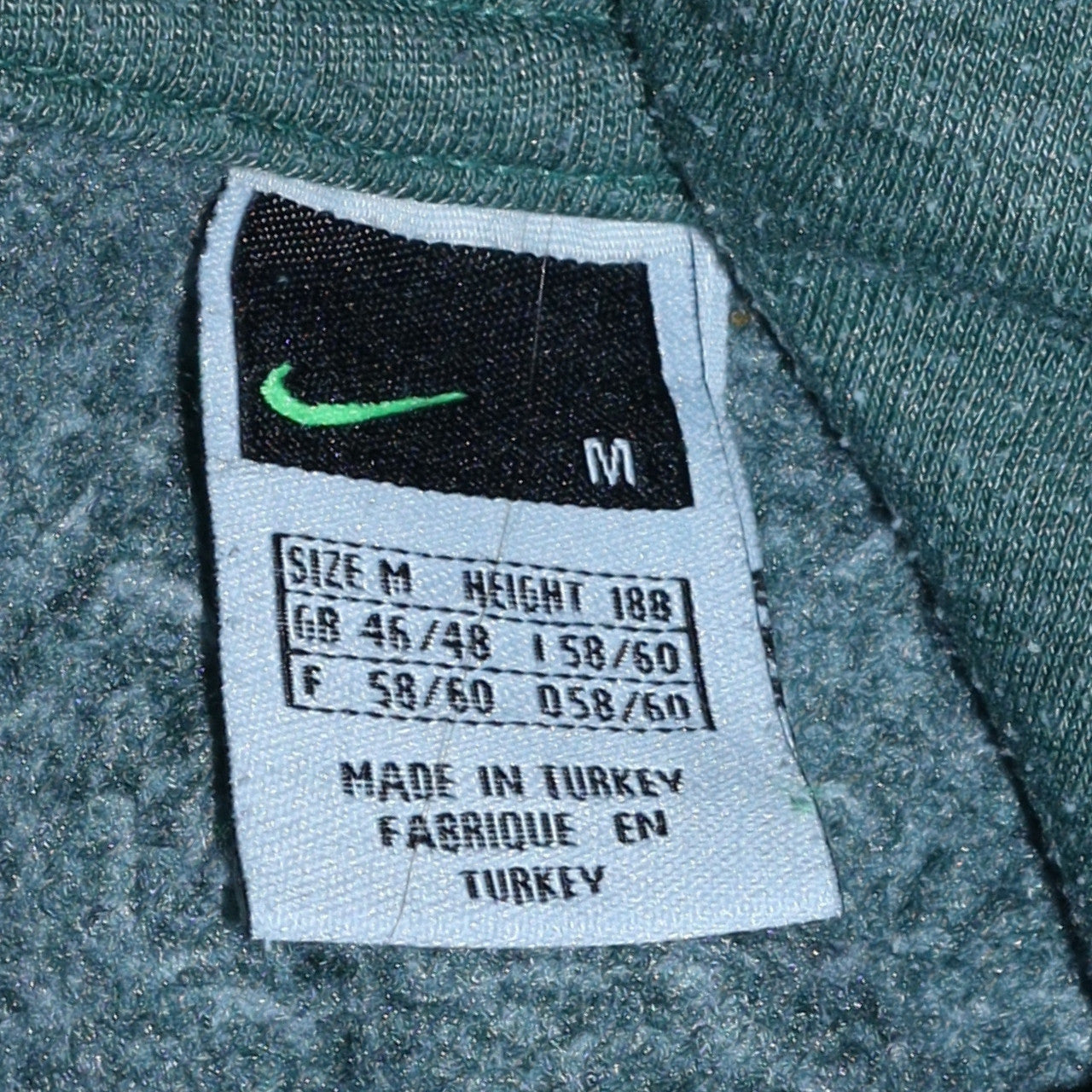 Mens UK Size M Nike Green Pullover Hoodie