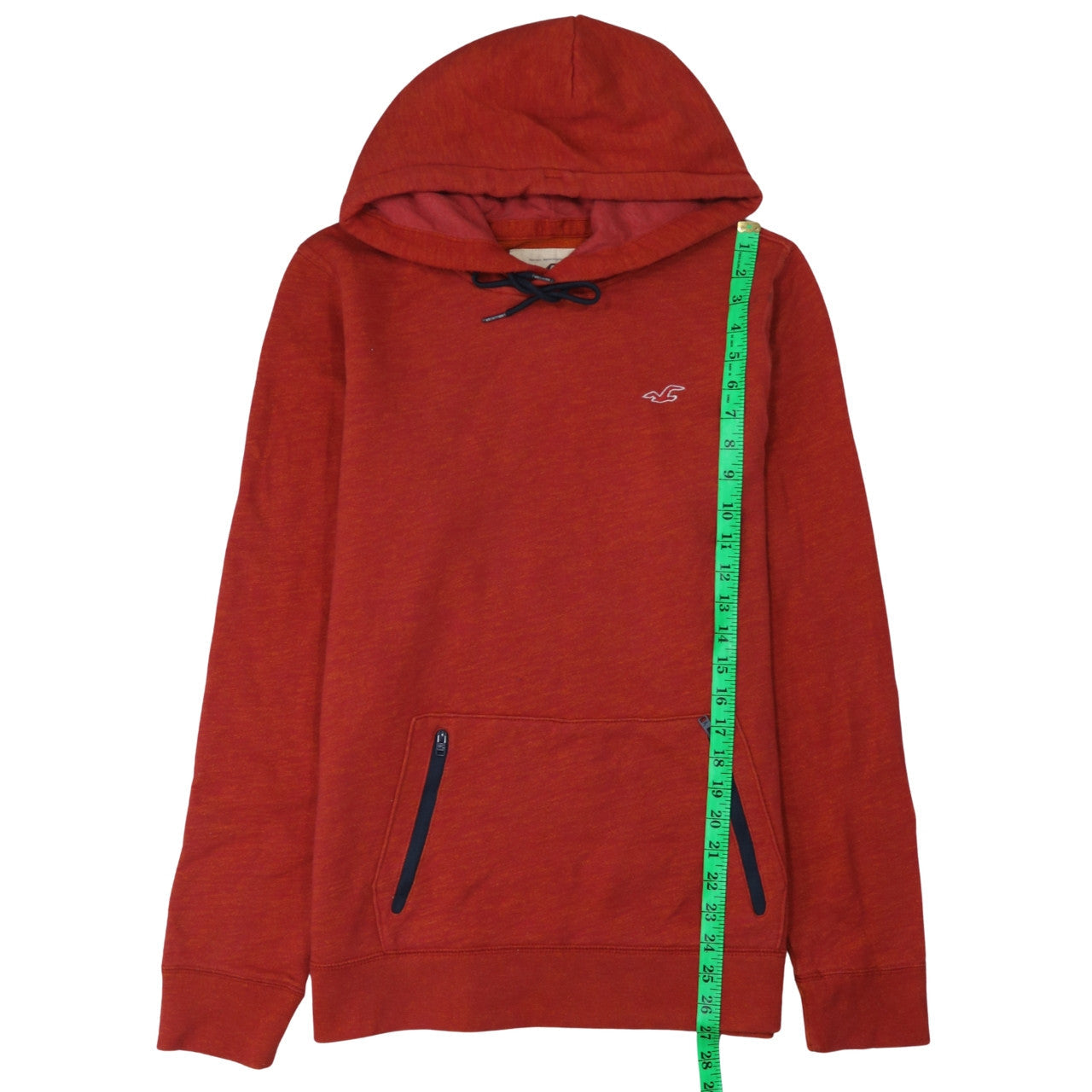 Mens UK Size L Hollister Red Pullover Hoodie