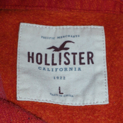 Mens UK Size L Hollister Red Pullover Hoodie