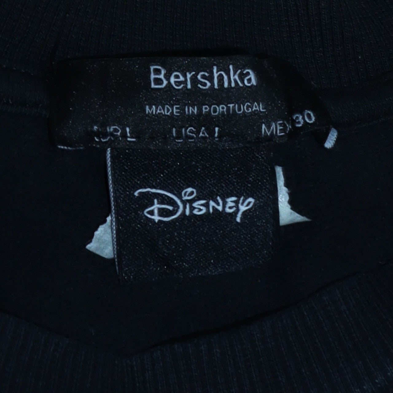 Unisex Adults UK Size L Bershka Black Pullover Sweatshirt