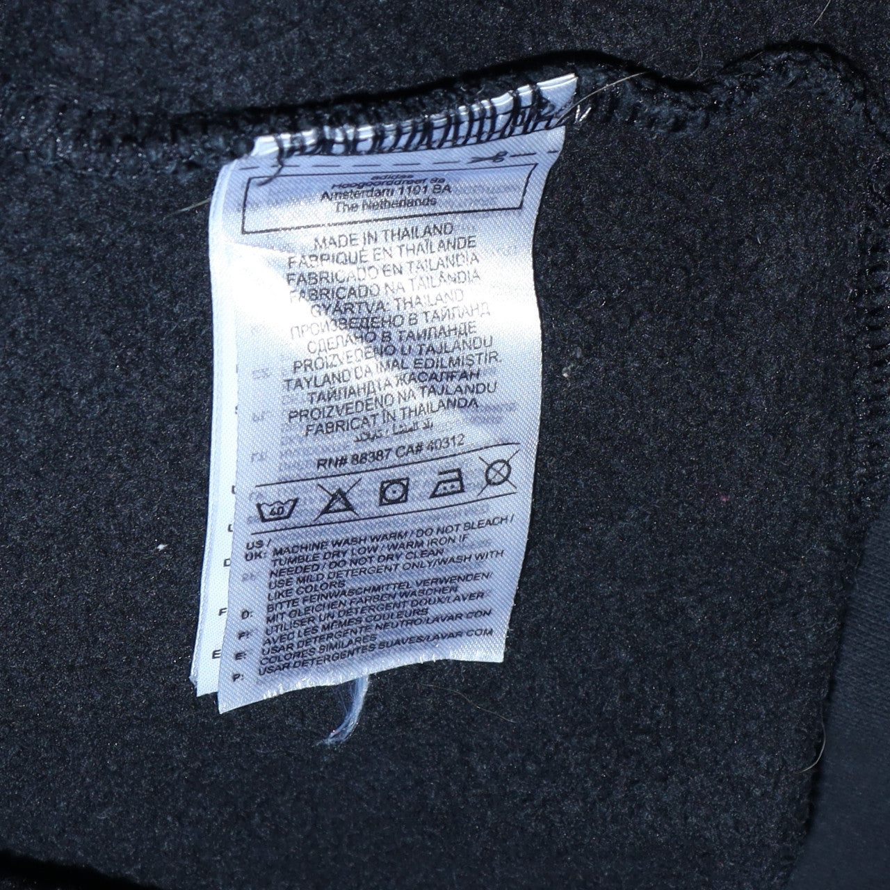 Mens UK Size L adidas Black Pullover Hoodie