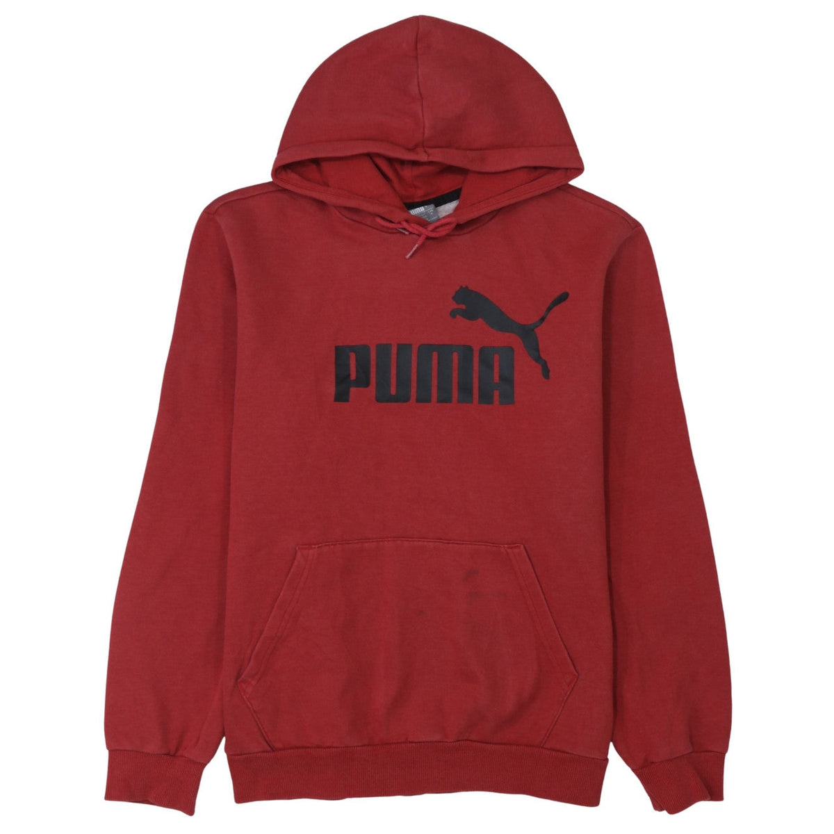 Mens UK Size M PUMA Red Pullover Hoodie