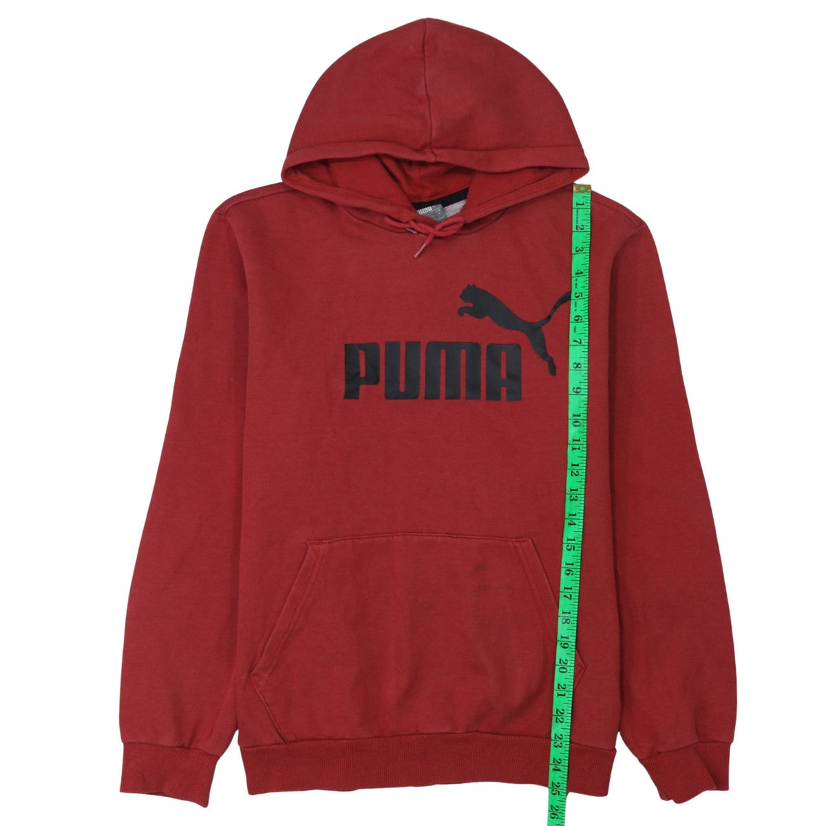 Mens UK Size M PUMA Red Pullover Hoodie
