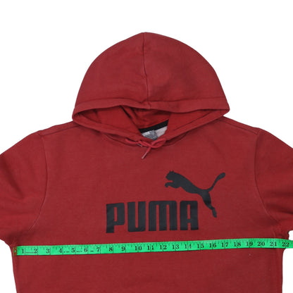 Mens UK Size M PUMA Red Pullover Hoodie