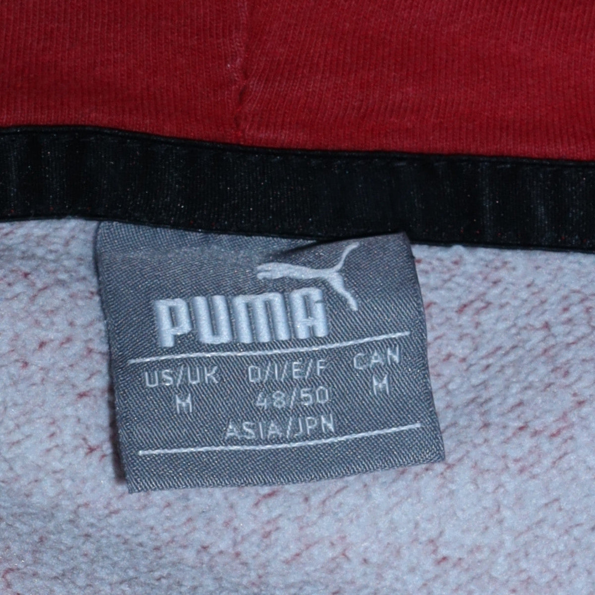 Mens UK Size M PUMA Red Pullover Hoodie
