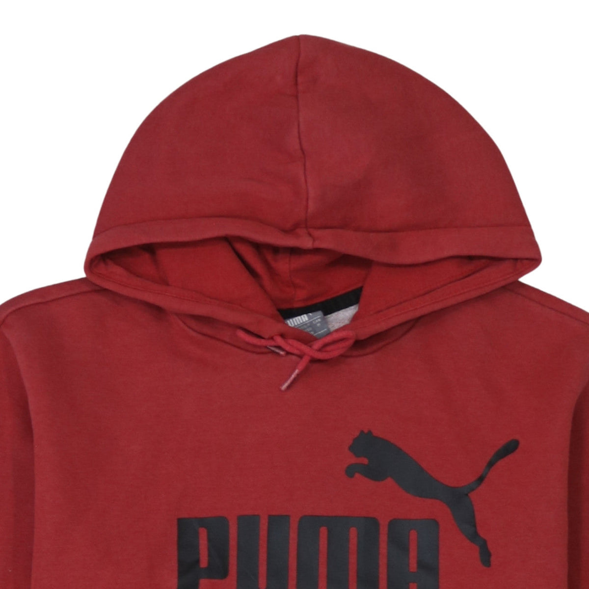 Mens UK Size M PUMA Red Pullover Hoodie