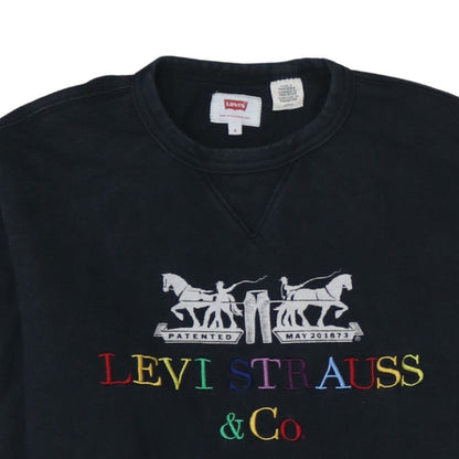 Mens UK Size S Levi's Black Pullover Sweatshirt