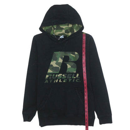 Russell Athletic Boys Black 12-13 Years Pullover Hoodie Camo Logo