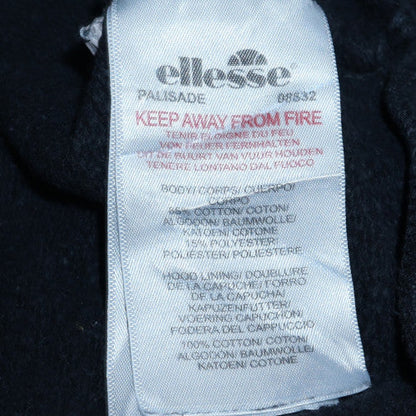 Mens UK Size M ellesse Black Full Zip Hoodie