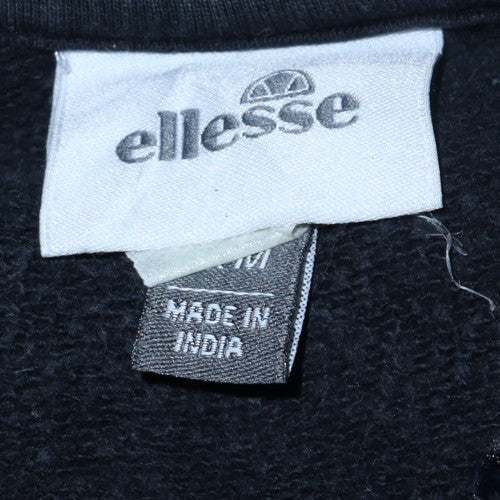 Mens UK Size M ellesse Black Full Zip Hoodie