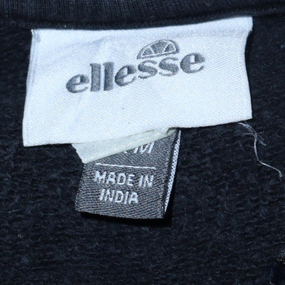 Mens UK Size M ellesse Black Full Zip Hoodie