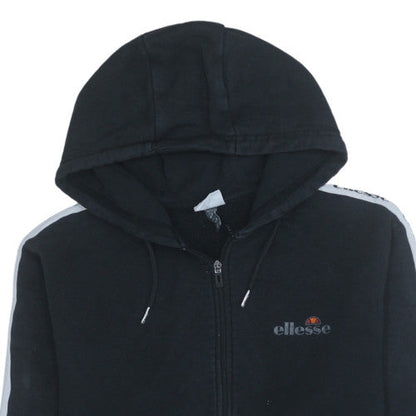 Mens UK Size M ellesse Black Full Zip Hoodie